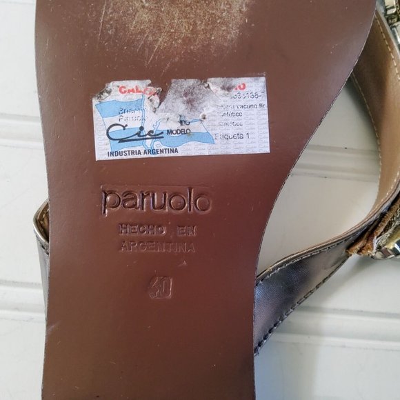 Paruolo Women's Large Rhinestone Thong Flip Flops Shoes Size 40 - Picture 9 of 9